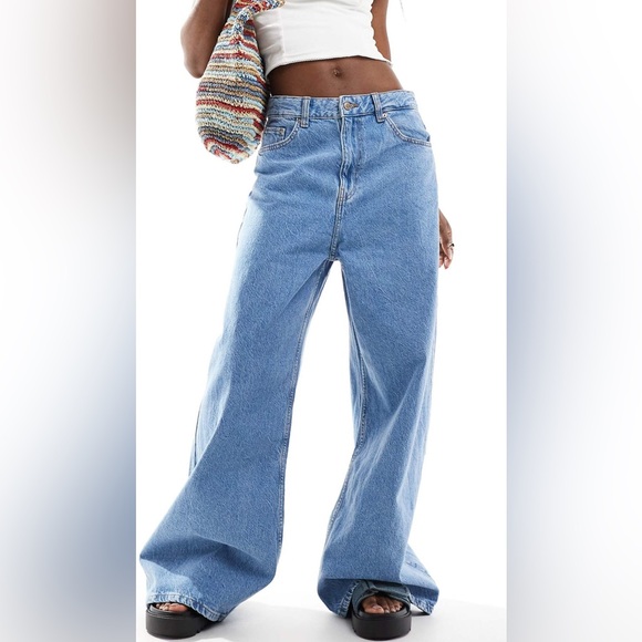 ASOS Denim - ASOS Light Blue Wide Leg Flared Jeans